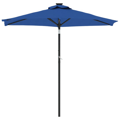 Ombrellone Giardino con Palo in Acciaio Azzurro 225x225x212 cm