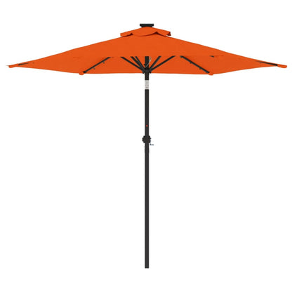 Ombrellone Giardino LED Palo Acciaio Terracotta 225x225x212 cm