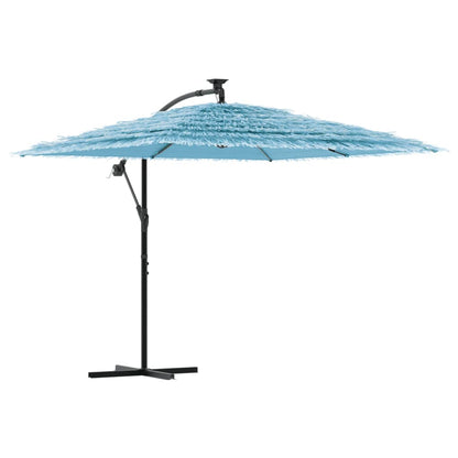 Ombrellone Giardino con Palo in Acciaio Blu 246x246x230 cm