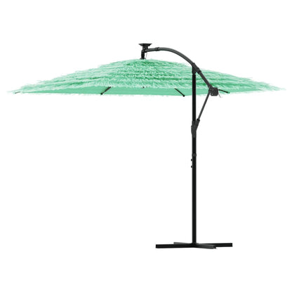 Ombrellone da Giardino con Palo in Acciaio Verde 269x269x235 cm