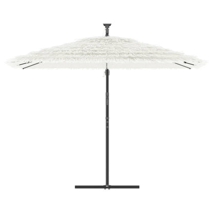 Ombrellone Giardino con Palo in Acciaio Bianco 290x290x238 cm