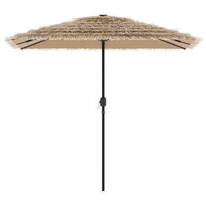 Ombrellone Giardino con Palo in Acciaio Marrone 248x248x248 cm