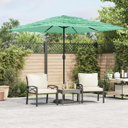 Ombrellone Giardino con Palo in Acciaio Verde 248x248x248 cm