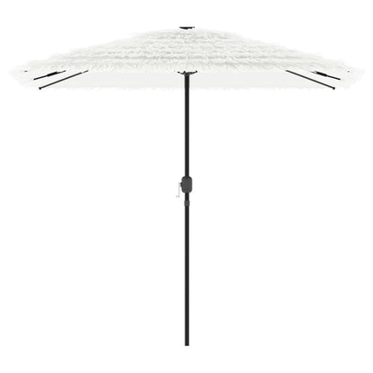 Ombrellone Giardino con Palo in Acciaio Bianco 248x248x248 cm