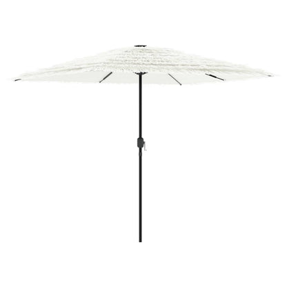Ombrellone Giardino con Palo in Acciaio Bianco 248x248x248 cm