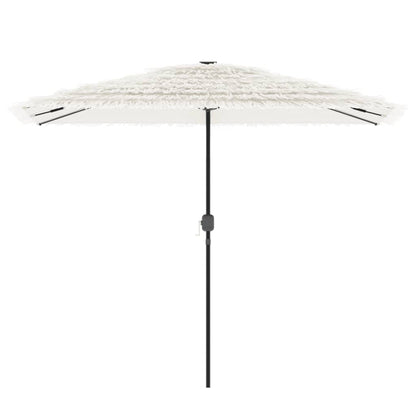 Ombrellone Giardino con Palo in Acciaio Bianco 300x200x250 cm