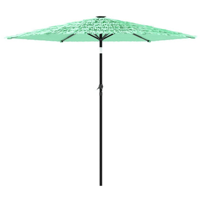 Ombrellone Giardino con Palo in Acciaio Verde 223x223x213 cm