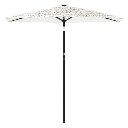 Ombrellone Giardino con Palo in Acciaio Bianco 268x268x226 cm