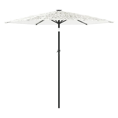 Ombrellone Giardino con Palo in Acciaio Bianco 268x268x226 cm