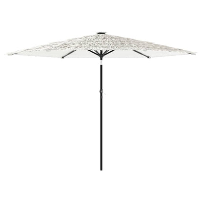 Ombrellone Giardino con Palo in Acciaio Bianco 288x288x225 cm