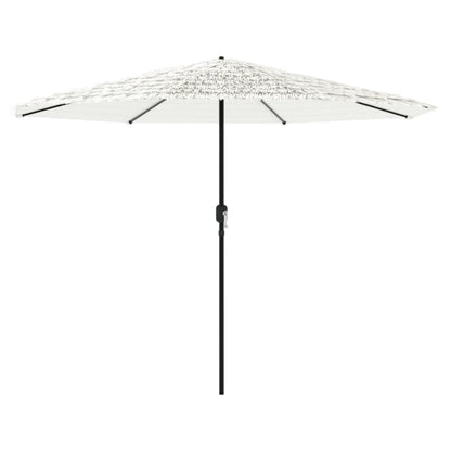Ombrellone Giardino con Palo in Acciaio Bianco 388x388x248 cm