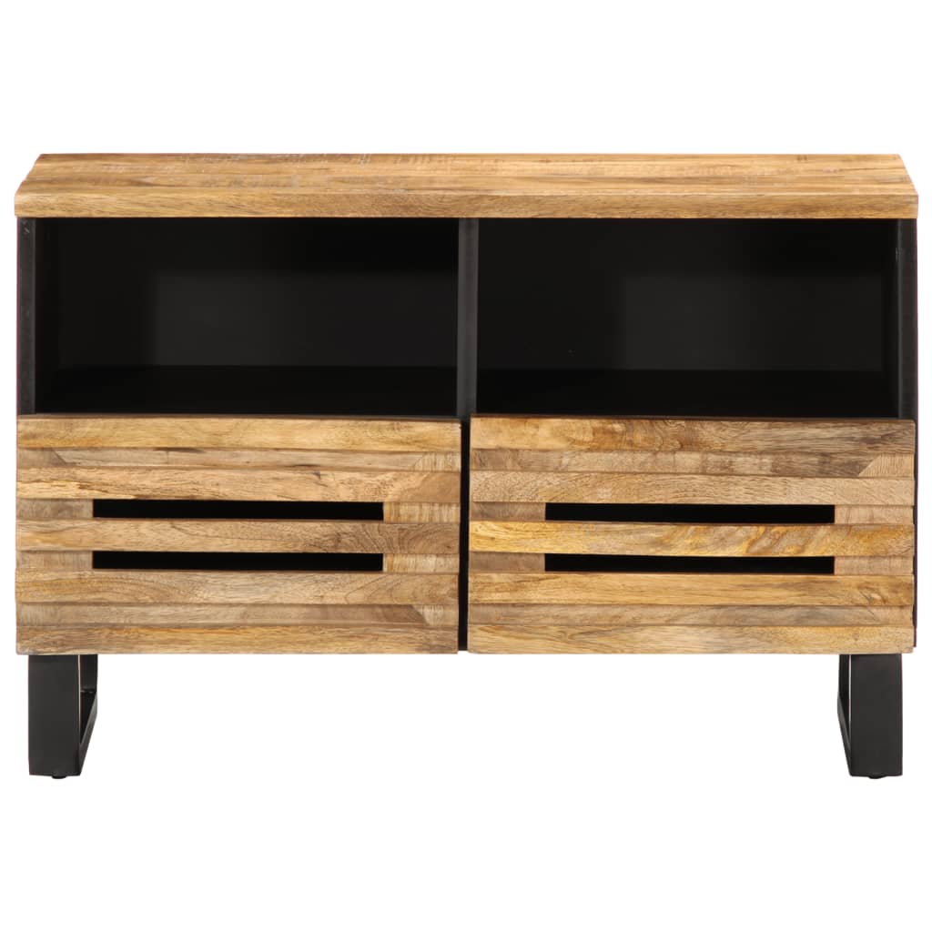 Mobile Porta TV 70x34x46 cm in Legno Massello di Mango Grezzo