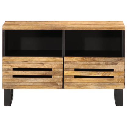 Mobile Porta TV 70x34x46 cm in Legno Massello di Mango Grezzo
