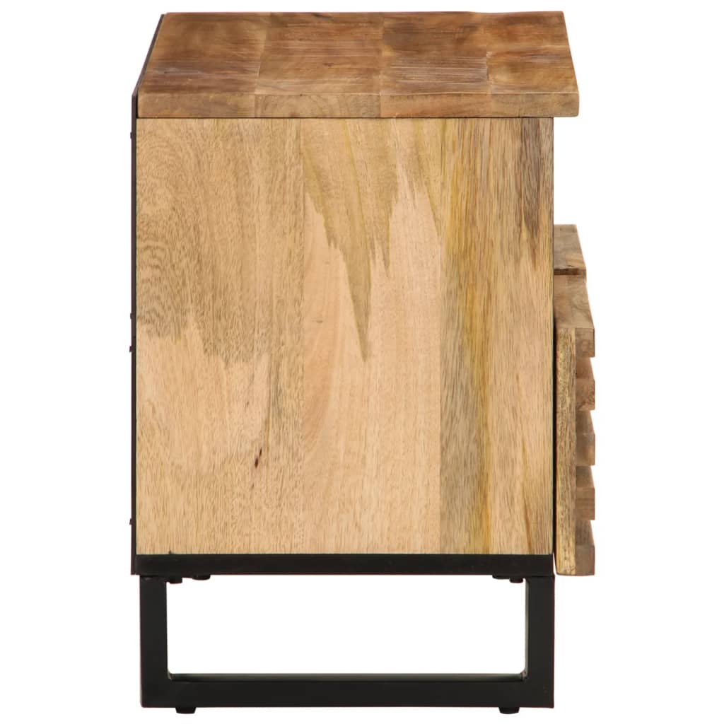 Mobile Porta TV 70x34x46 cm in Legno Massello di Mango Grezzo