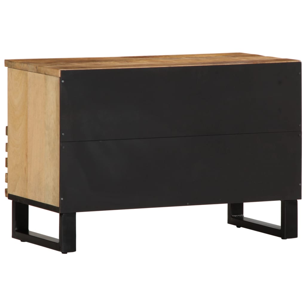 Mobile Porta TV 70x34x46 cm in Legno Massello di Mango Grezzo
