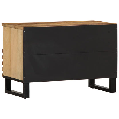 Mobile Porta TV 70x34x46 cm in Legno Massello di Mango Grezzo