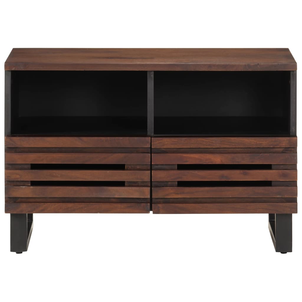 Mobile Porta TV Marrone 70x34x46 cm in Legno Massello di Mango