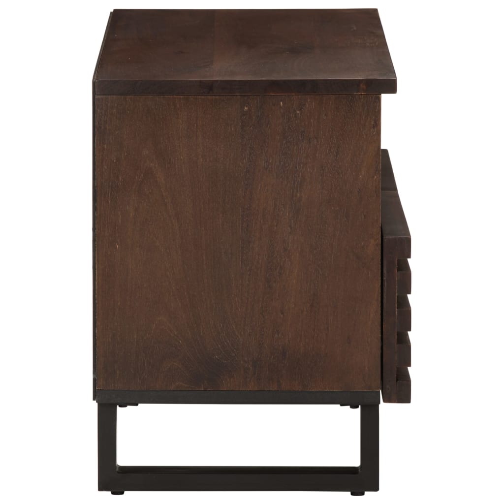 Mobile Porta TV Marrone 70x34x46 cm in Legno Massello di Mango