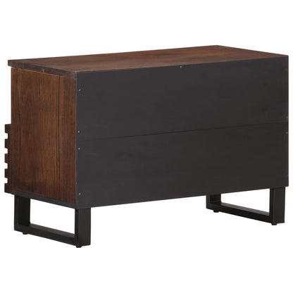 Mobile Porta TV Marrone 70x34x46 cm in Legno Massello di Mango