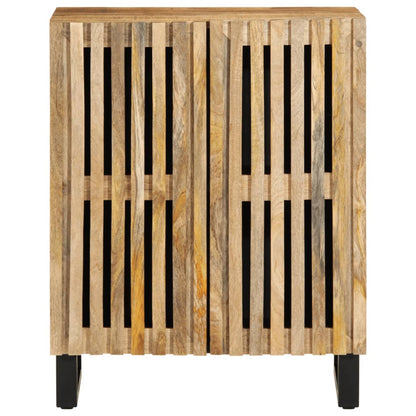 Credenza 60x34x75 cm in Legno Massello di Mango Grezzo