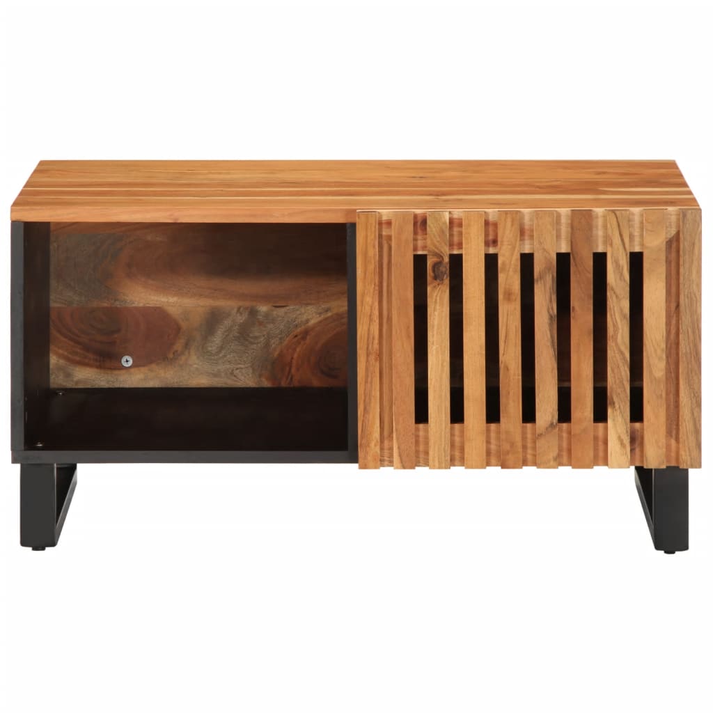 Tavolino da Salotto 80x51x40 cm in Legno Massello di Acacia