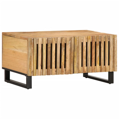 Tavolino da Salotto 80x51x40 cm Legno Massello di Mango Grezzo
