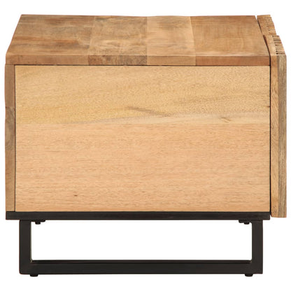 Tavolino da Salotto 80x51x40 cm Legno Massello di Mango Grezzo