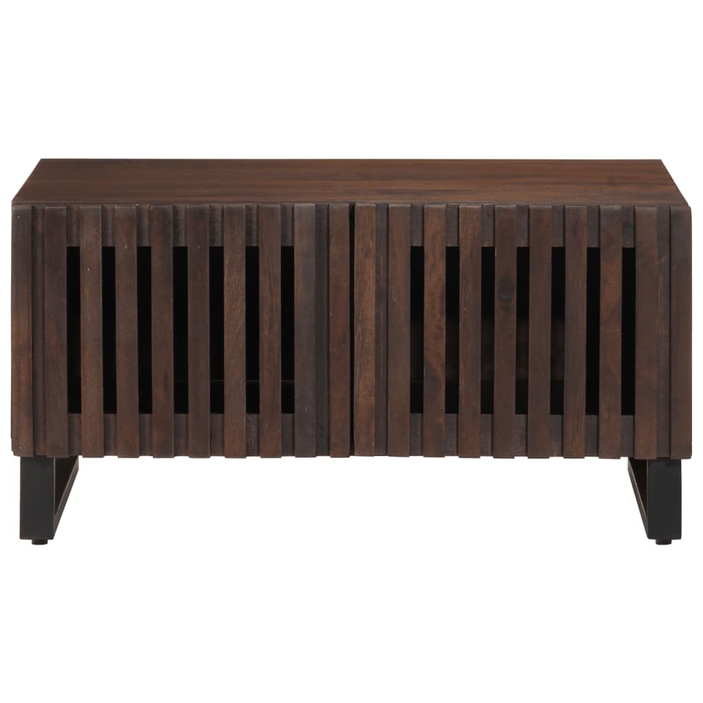 Tavolino da Salotto Marrone 80x54x40 cm Legno Massello di Mango