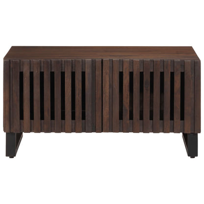 Tavolino da Salotto Marrone 80x54x40 cm Legno Massello di Mango