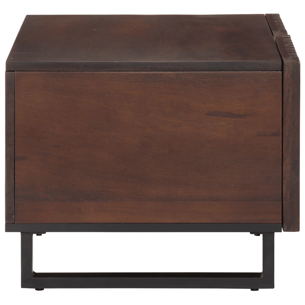 Tavolino da Salotto Marrone 80x54x40 cm Legno Massello di Mango
