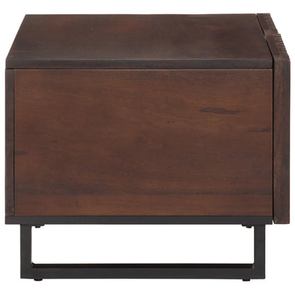 Tavolino da Salotto Marrone 80x54x40 cm Legno Massello di Mango