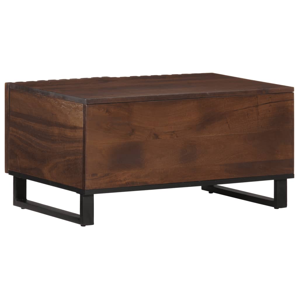 Tavolino da Salotto Marrone 80x54x40 cm Legno Massello di Mango