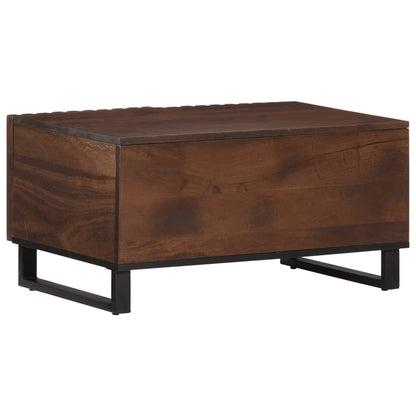 Tavolino da Salotto Marrone 80x54x40 cm Legno Massello di Mango