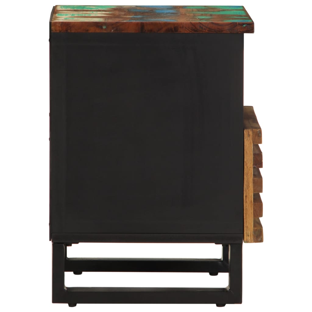 Comodino 40x34x46 cm in Legno Massello di Recupero