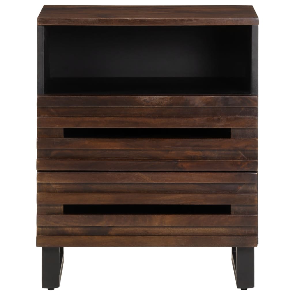 Comodino 50x34x62 cm in Legno Massello di Mango