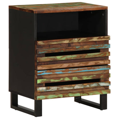 Comodino 50x34x62 cm in Legno Massello di Acacia