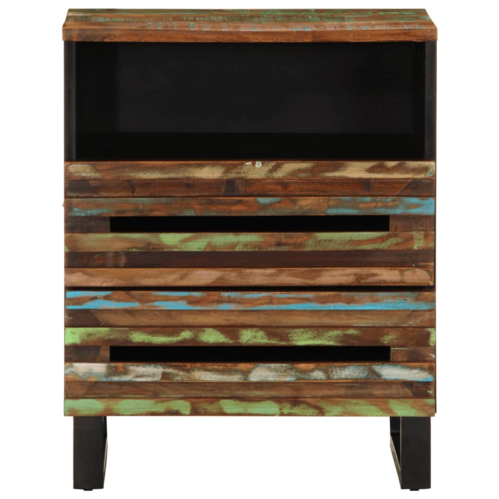 Comodino 50x34x62 cm in Legno Massello di Acacia