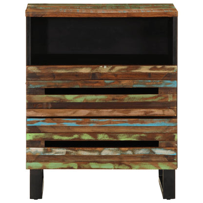 Comodino 50x34x62 cm in Legno Massello di Acacia