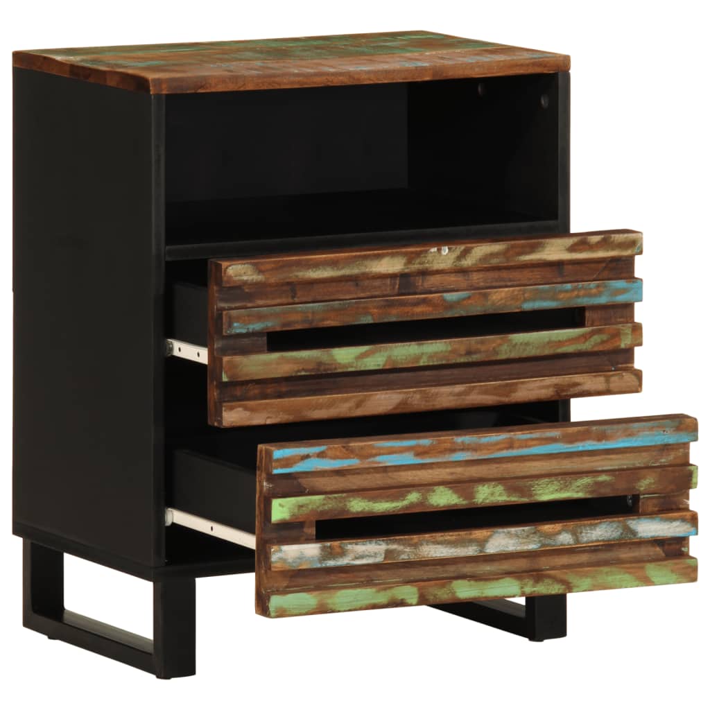Comodino 50x34x62 cm in Legno Massello di Acacia