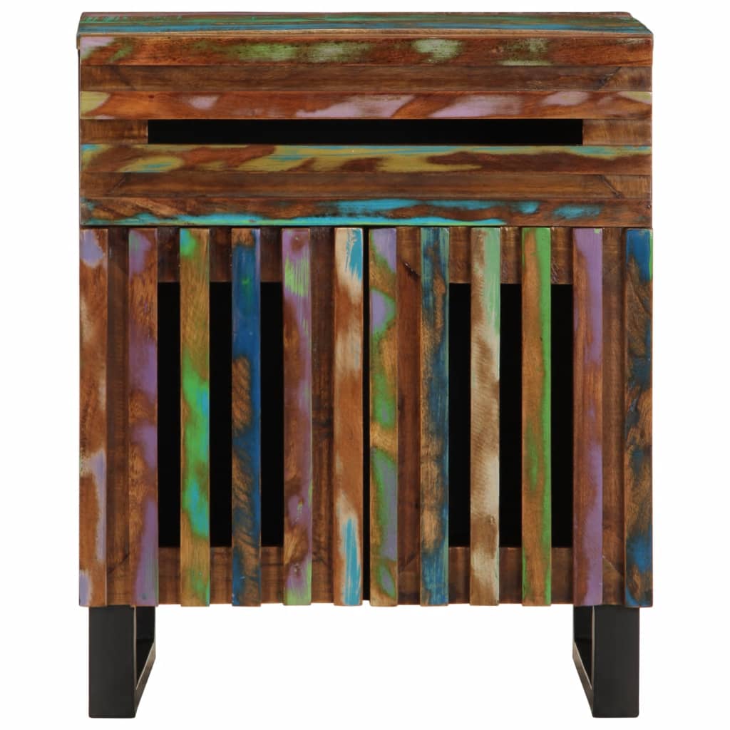 Comodino 50x34x60 cm in Legno Massello di Acacia