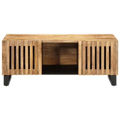 Tavolino da Salotto 100x55x40 cm Legno Massello di Mango Grezzo