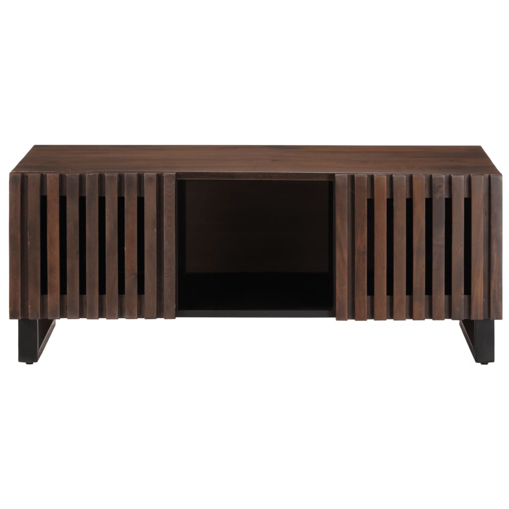 Tavolino da Salotto Marrone 100x55x40 cm in Massello di Mango