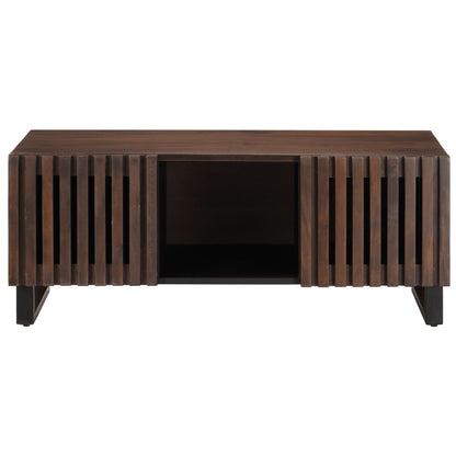 Tavolino da Salotto Marrone 100x55x40 cm in Massello di Mango