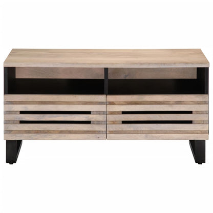 Tavolino da Salotto 80x55x40 cm Legno Massello di Mango