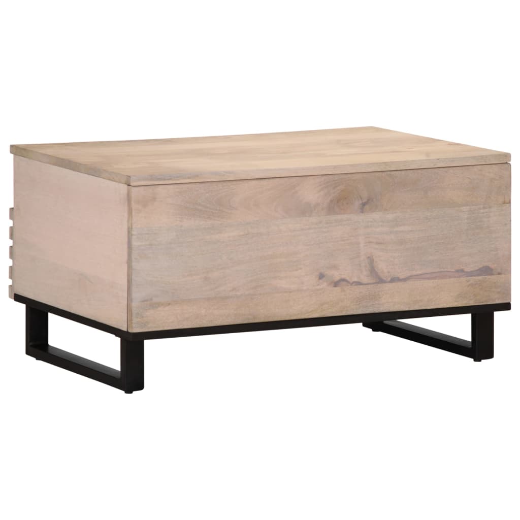 Tavolino da Salotto 80x55x40 cm Legno Massello di Mango