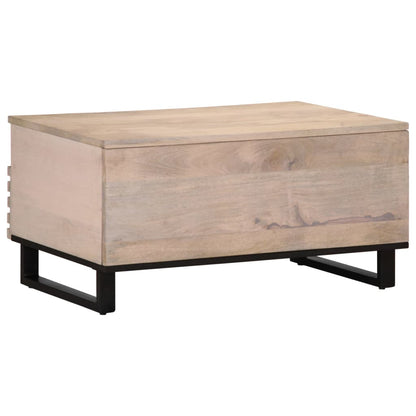 Tavolino da Salotto 80x55x40 cm Legno Massello di Mango