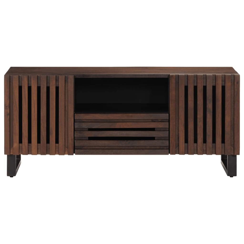 Mobile Porta TV Marrone 100x34x46 cm in Legno di Mango