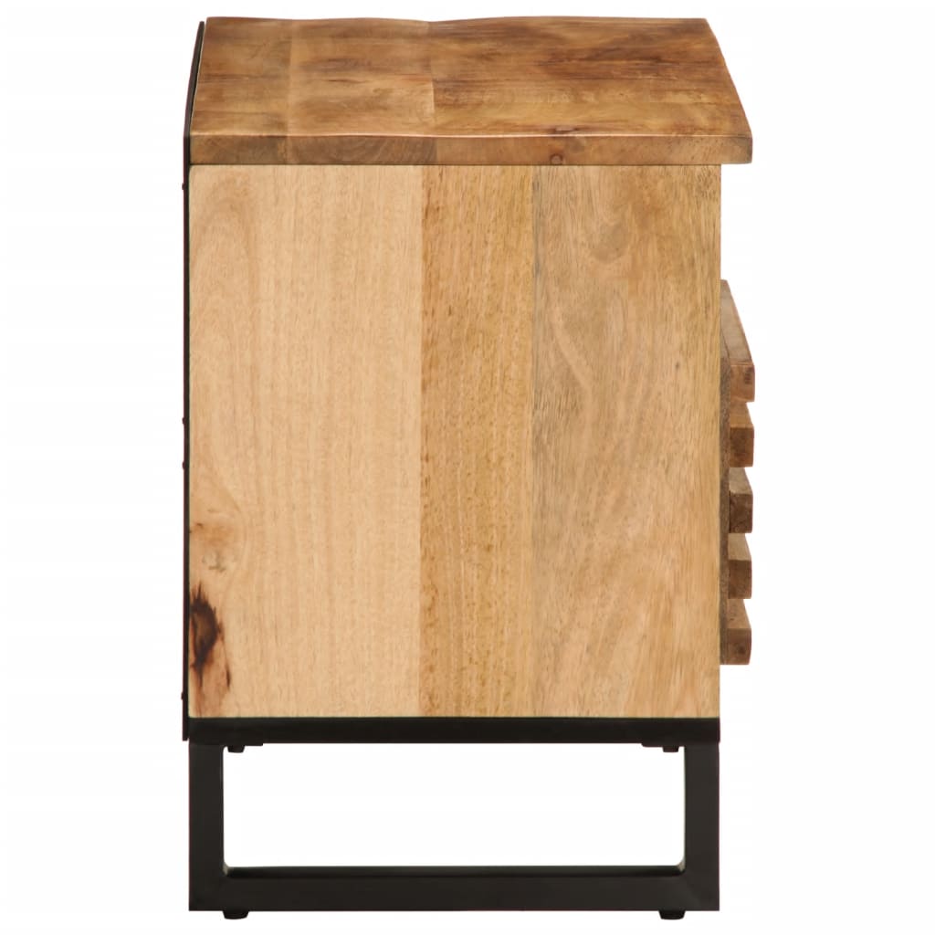Mobile Porta TV 80x34x46 cm in Legno Massello di Mango Grezzo