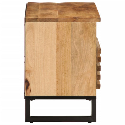 Mobile Porta TV 80x34x46 cm in Legno Massello di Mango Grezzo