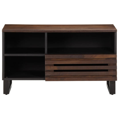 Mobile Porta TV Marrone 80x34x46 cm in Legno Massello di Mango